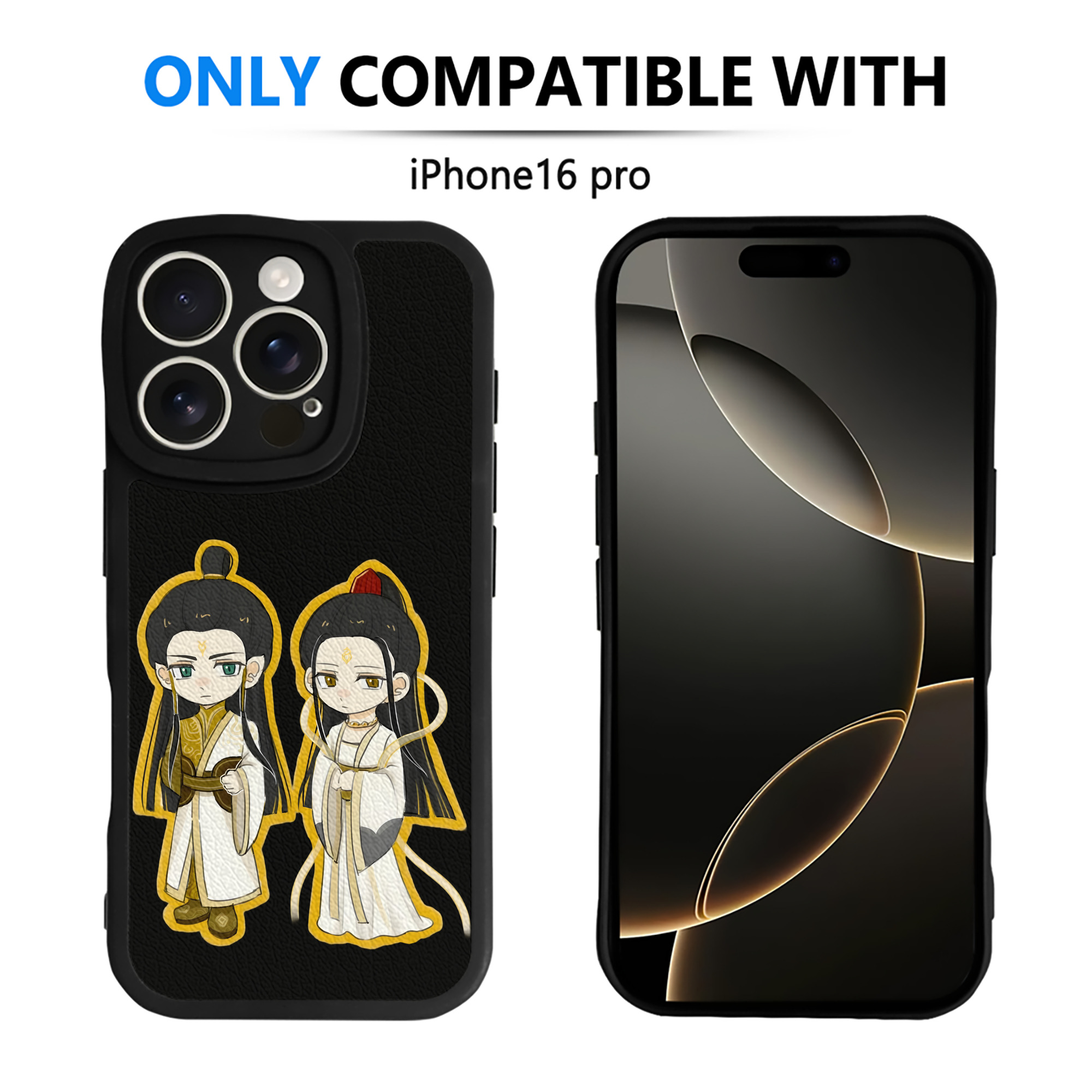 （画像用） Ne Zha 2 ナタ 魔童の大暴れ 【iPhone 16シリーズ対応】シリコンスマホケース（レザー調） 材質：シリコン